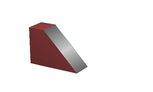 The figure shows a prismatic bar whose right end is an inclined plane.