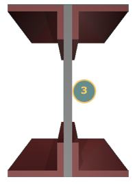 Bending stress in a beam with overhang