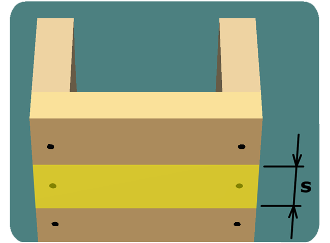 Nail spacing for U-beam