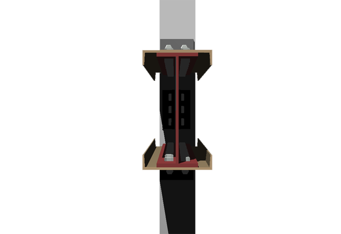 Bolt spacing in built-up steel beam