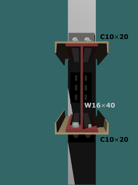 Bolt spacing in built-up steel beam