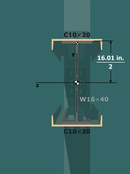Bolt spacing in built-up steel beam