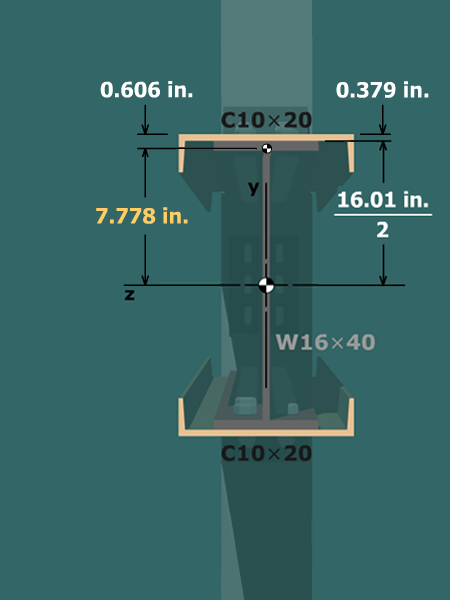 Bolt spacing in built-up steel beam