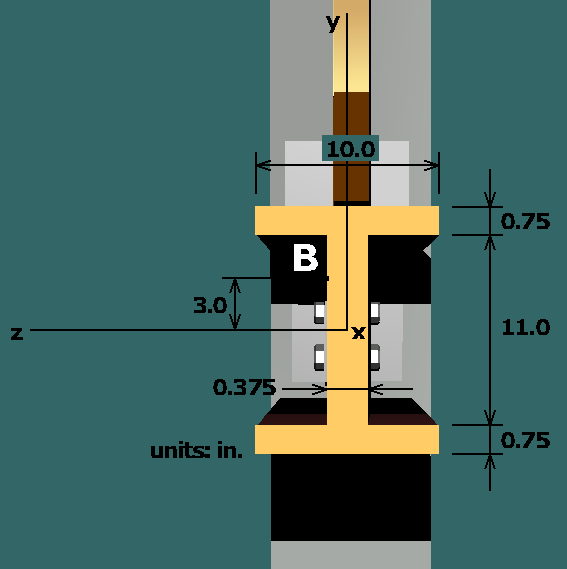 Principal stresses in a wide-flange beam